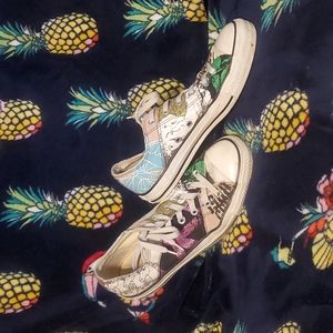 Converse multi pattern shoes